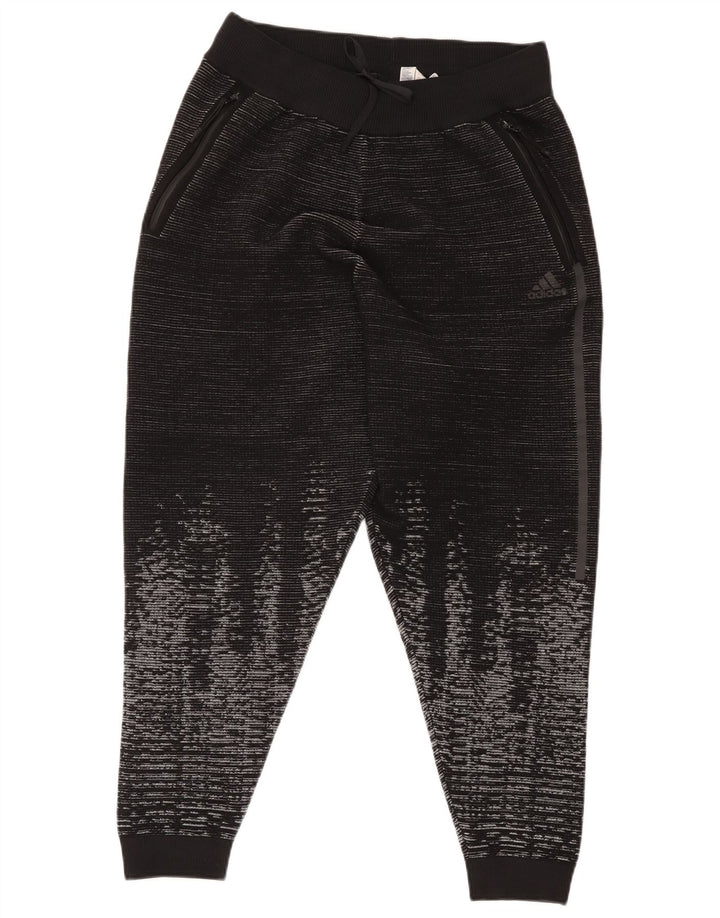 Pantaloni da tuta da uomo Adidas Joggers Medium Black Geometric Wool