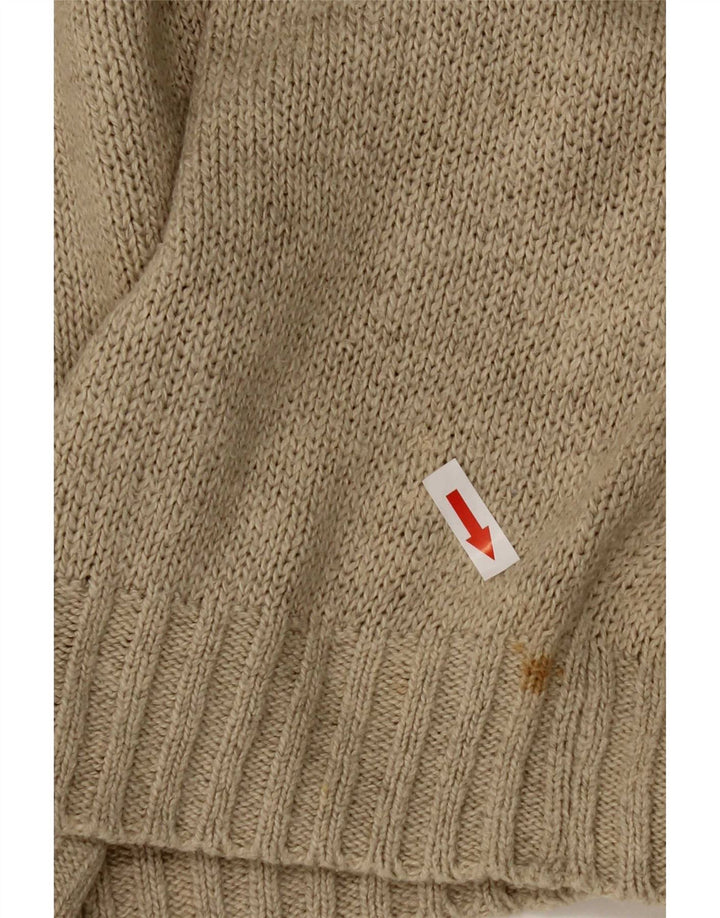 Benetton Mens Vest Tank Top Médio Algodão Bege