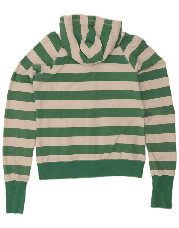 Nike Damen-Kapuzenpullover mit Reißverschluss, Gr. 14/16, groß, grün gestreift