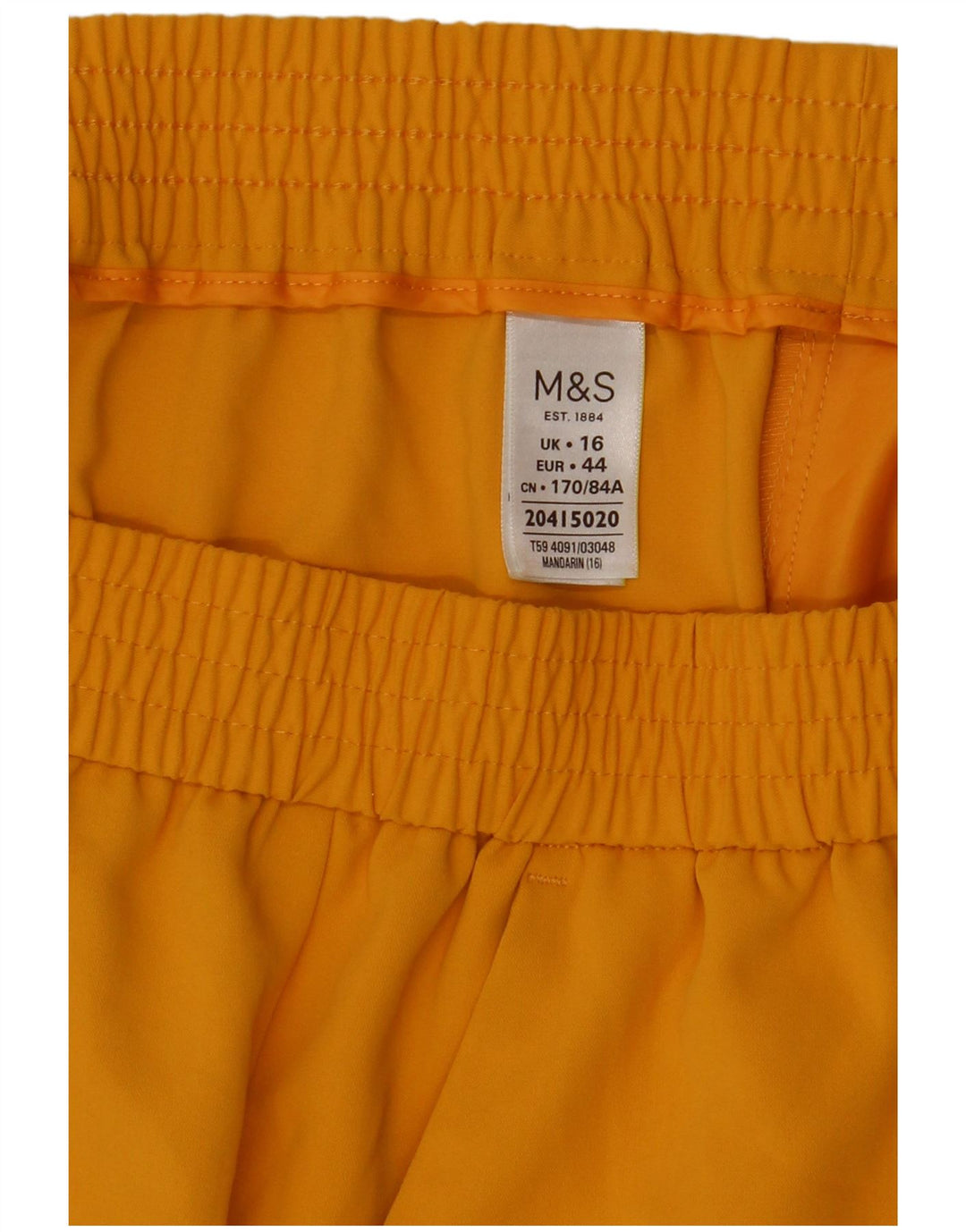 Marks & Spencer Jupe droite pour femme UK 16 Large W34 Jaune Polyester