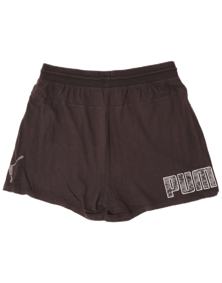 Puma Womens Graphic Sport Shorts 2XL  Black Cotton