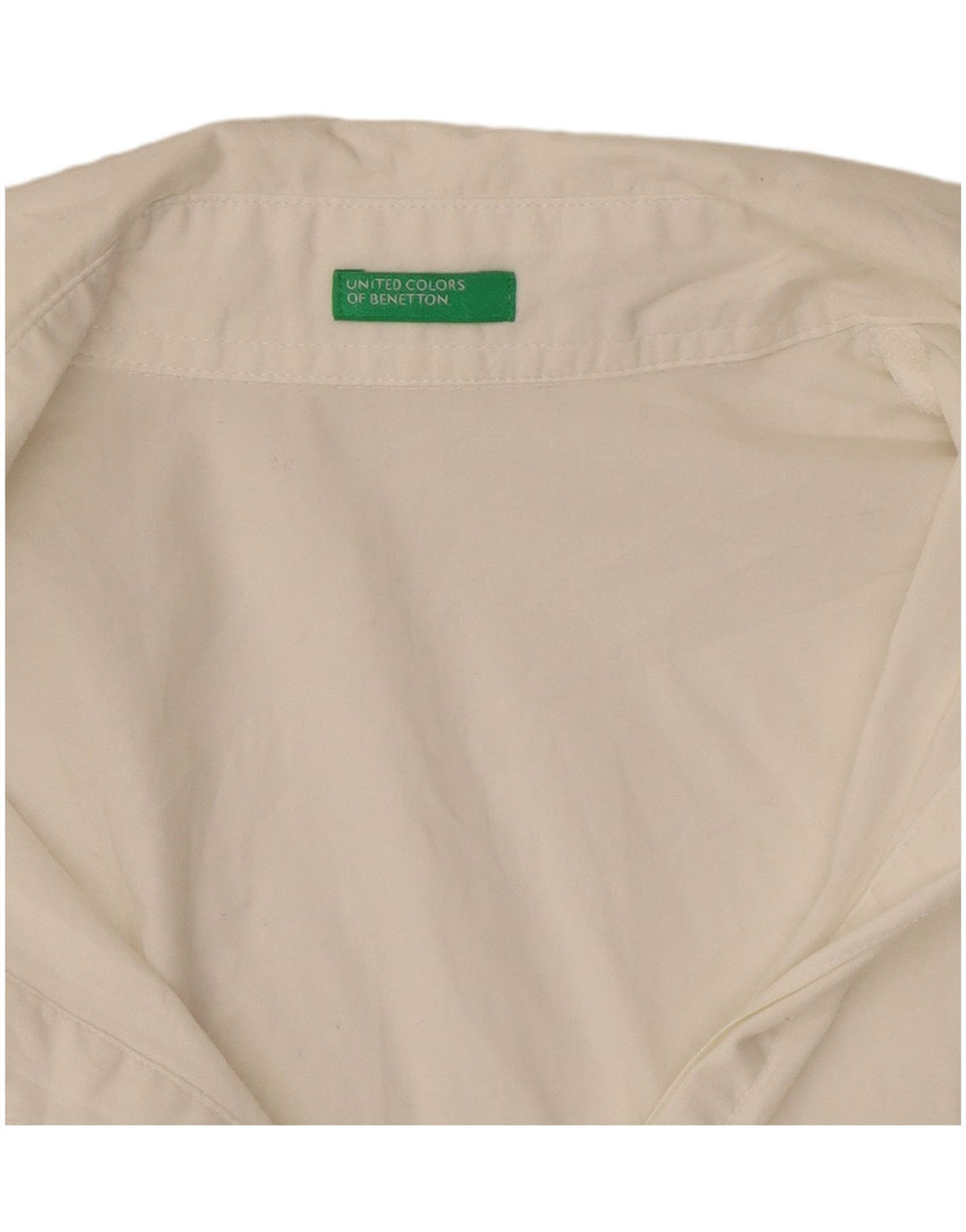 Benetton Chemise Pull Femme UK 10 Small Blanc