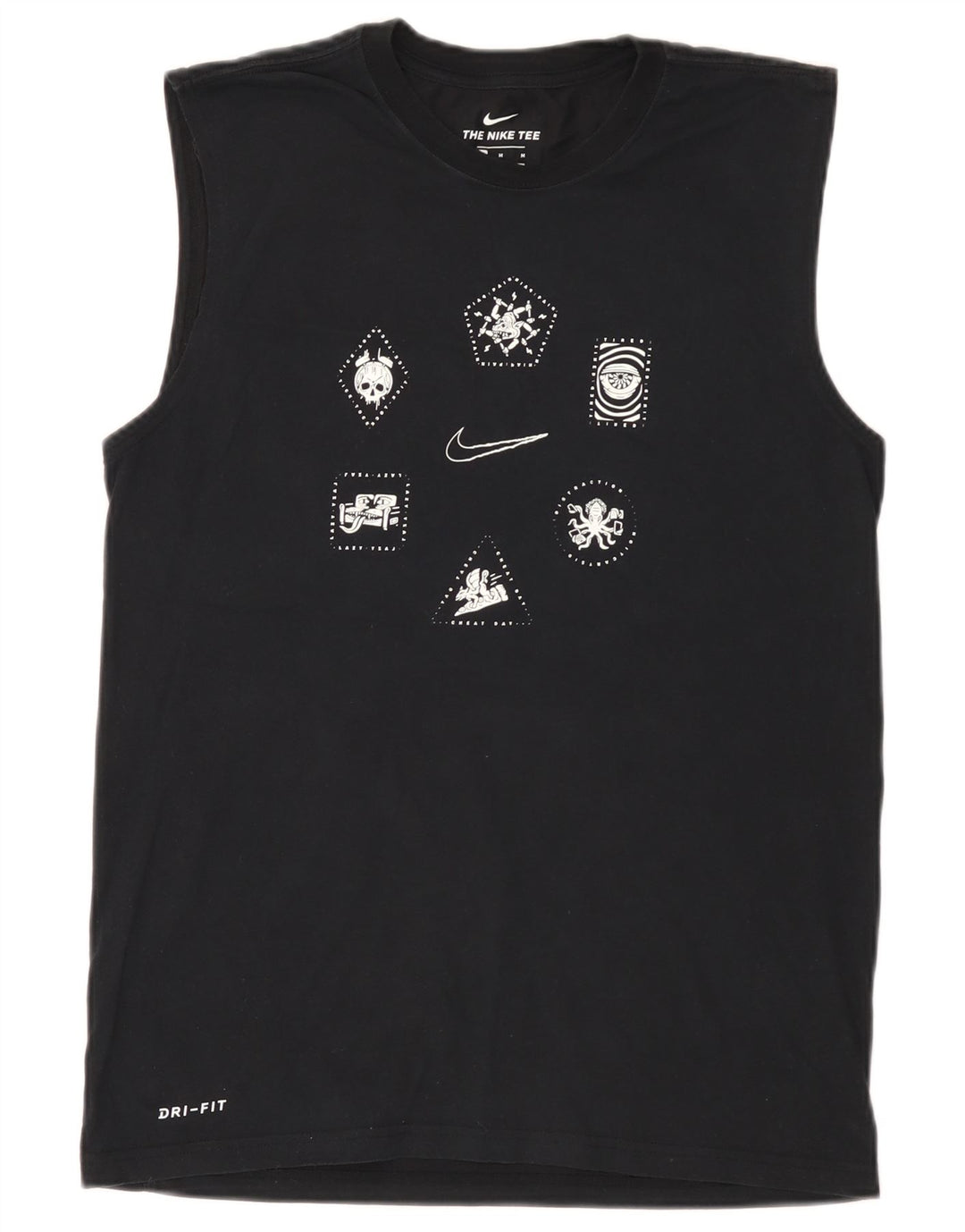 Débardeur Nike Dri Fit Graphic pour homme, noir moyen