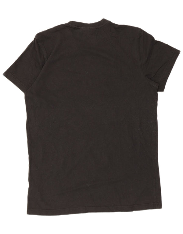 Adidas Mens Three Stripes Graphic T-Shirt Top Large Black Cotton