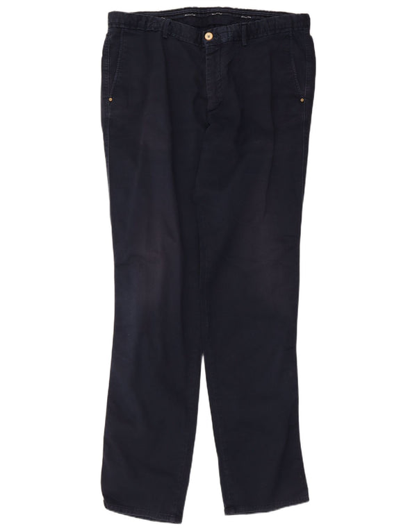 Massimo Dutti Mens Slim Fit Chino Trousers EU 46 XL W36 L36 Navy Blue