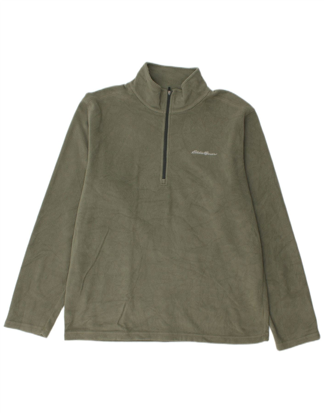Eddie Bauer Fleece Jumper med lynlås til mænd Medium Khaki Polyester