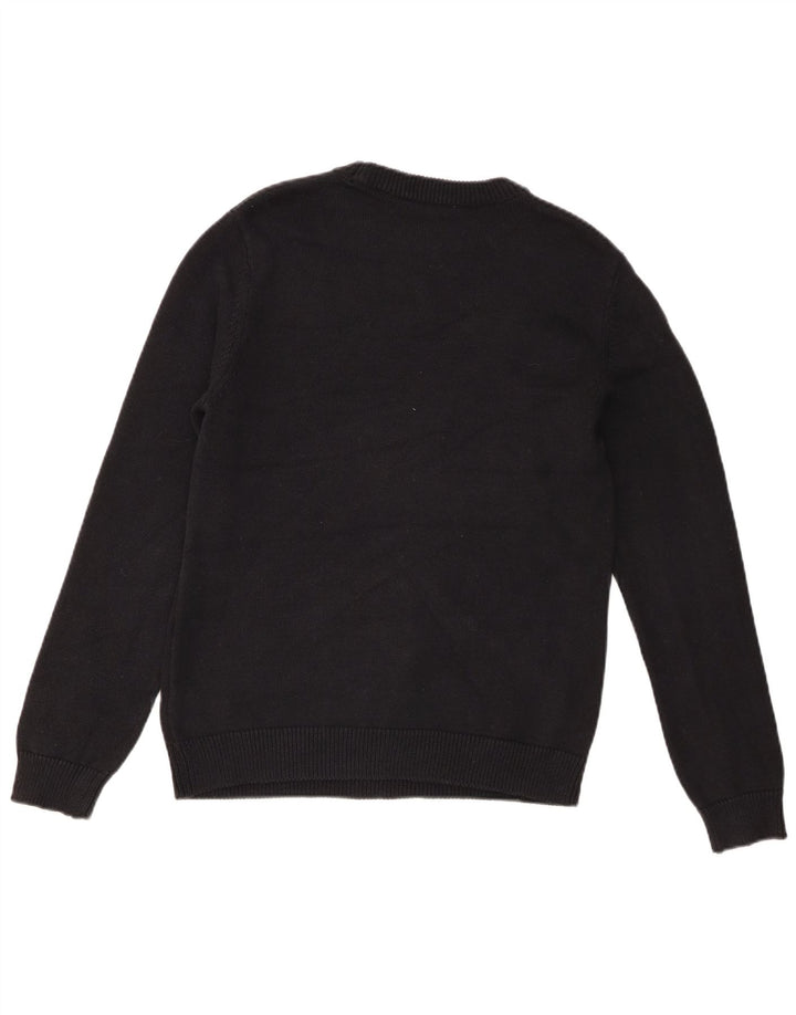 Marks & Spencer Boys Graphic Crew Neck Jumper Sweater 13-14 Years Black