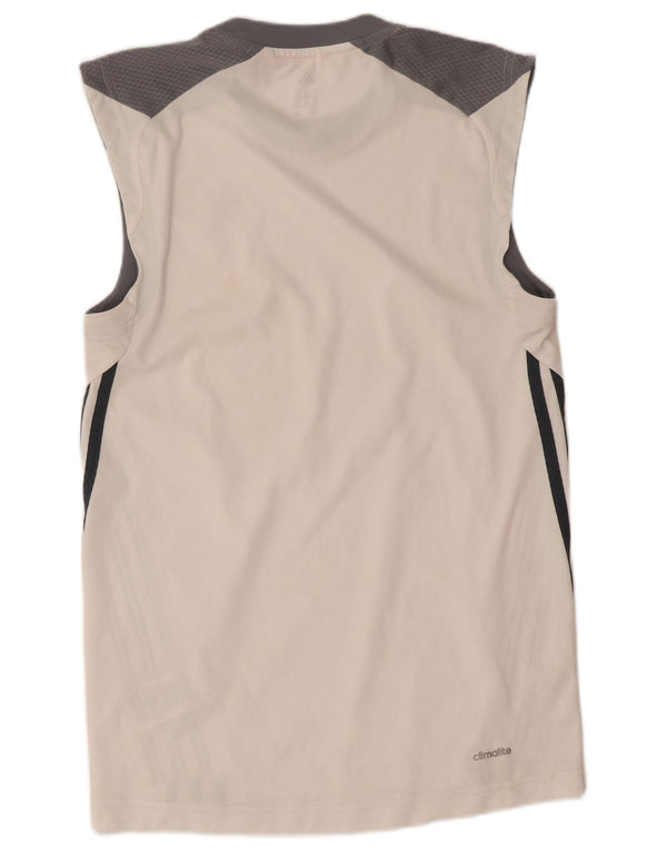 Canotta Adidas da uomo XS Sport in poliestere color block bianco