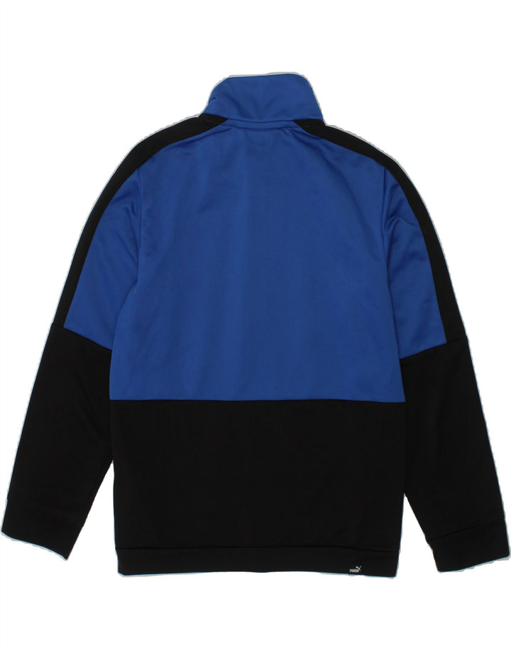 PUMA Boys Graphic Tracksuit Top Jacket 7-8 Years  Blue Colourblock Vintage Puma and Second-Hand Puma from Messina Hembry 