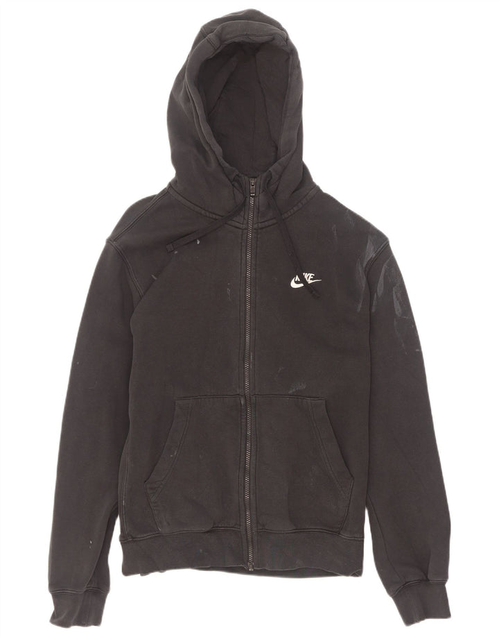 Nike Mens Zip Hoodie Sweater Small Black Cotton