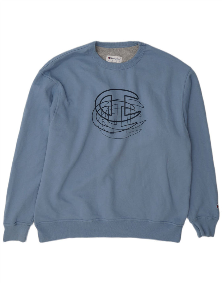 Campeão Mens Gráfico Moletom Jumper XL Azul
