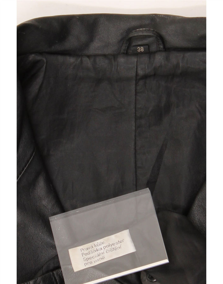 VINTAGE Womens Leather Coat IT 38 XS Black Vintage Vintage and Second-Hand Vintage from Messina Hembry 