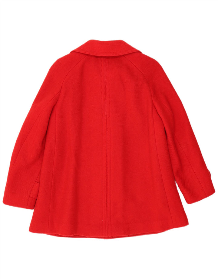 DEL MOD Womens Overcoat UK 12 Medium Red Wool