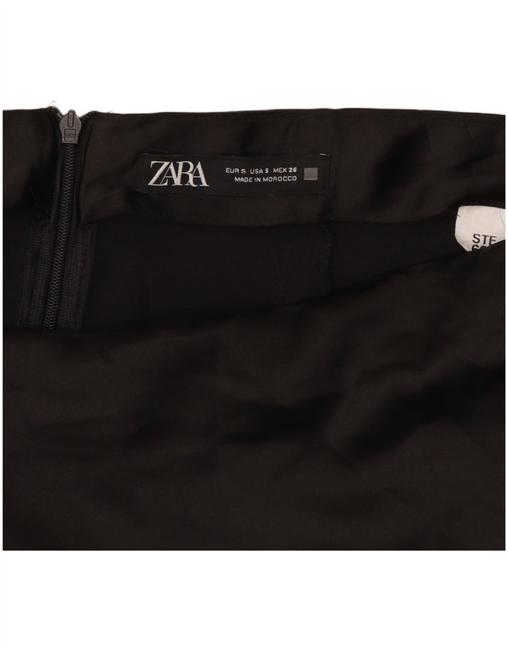 Женская юбка-миди Zara, маленькая W26, черная