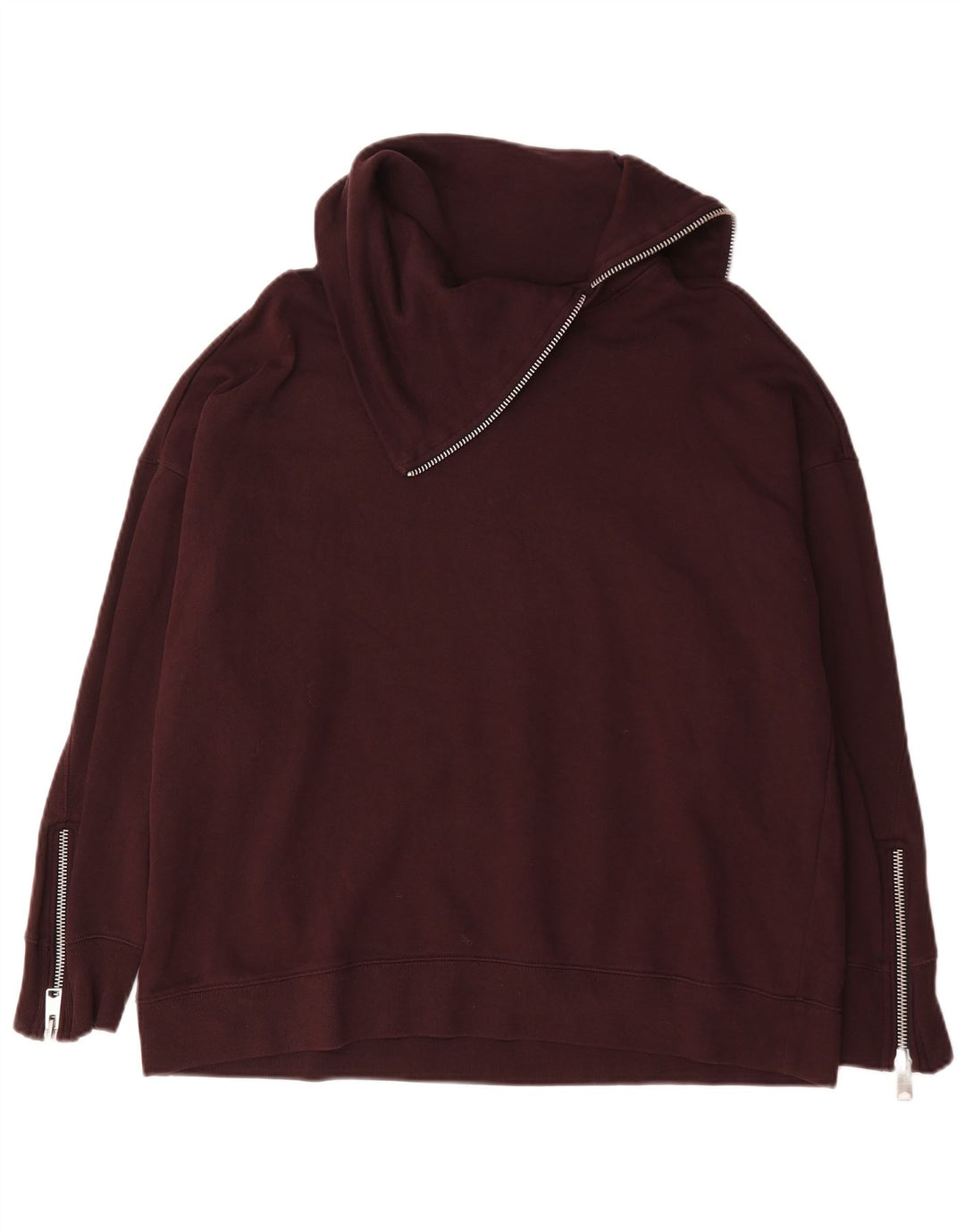 All Saints Damen-Sweatshirt in Übergröße, Größe M, Burgunderrot, Gr. 14
