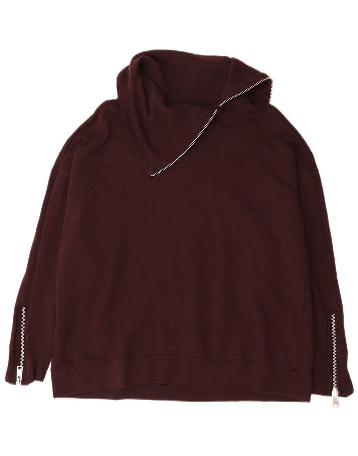 All Saints Damen-Sweatshirt in Übergröße, Größe M, Burgunderrot, Gr. 14
