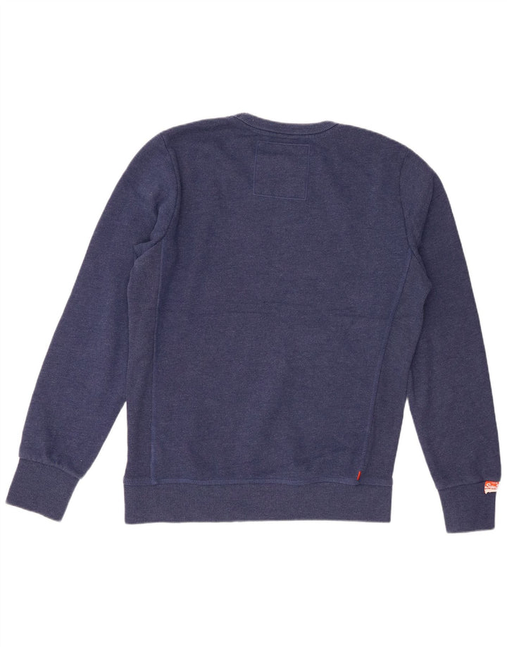 Superdry Mens Sweatshirt Jumper Large Blue Cotton