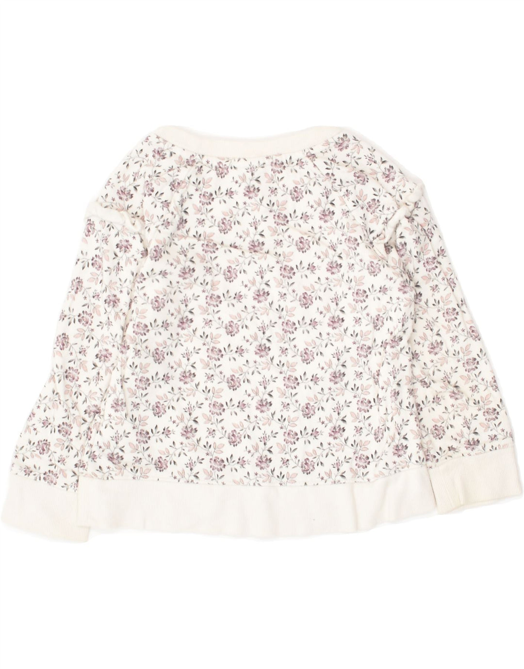 GAP Baby Girls Graphic Sweatshirt Jumper 18-24 Months White Floral Cotton | Vintage Gap | Thrift | Second-Hand Gap | Used Clothing | Messina Hembry 