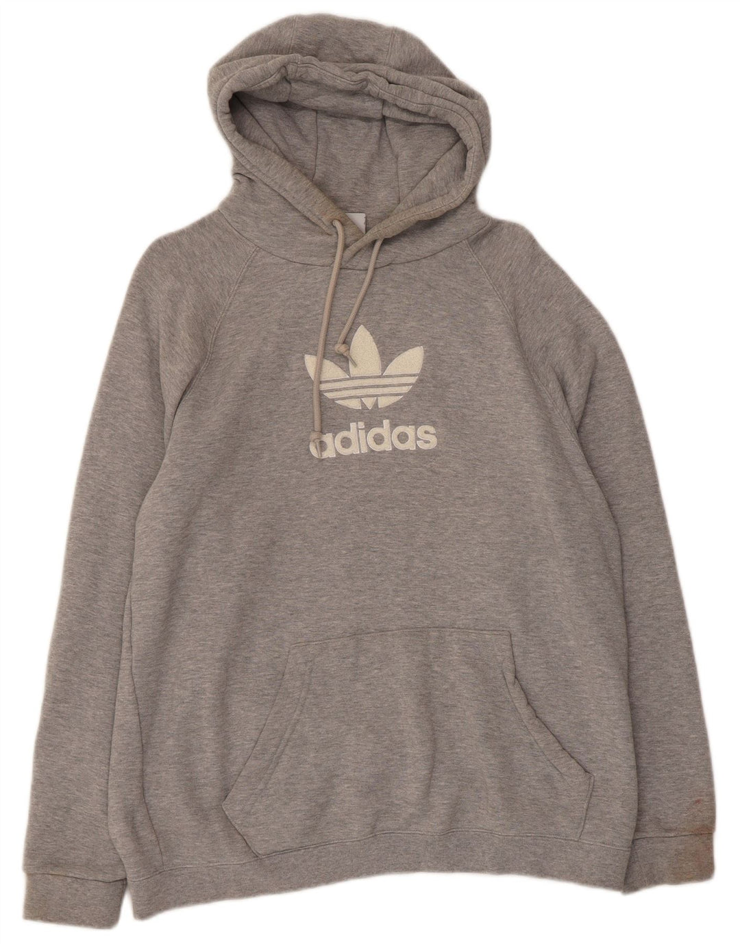 Adidas Mens Graphic Hoodie Jumper Medium Grey Cotton