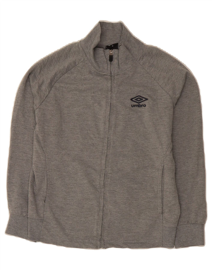 UMBRO Womens Tracksuit Top Jacket UK 14 Medium Grey Cotton Vintage Umbro and Second-Hand Umbro from Messina Hembry 