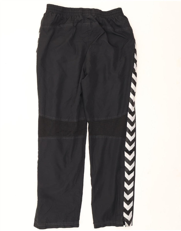 Pantaloni da tuta con grafica Hummel da uomo in poliestere nero medio