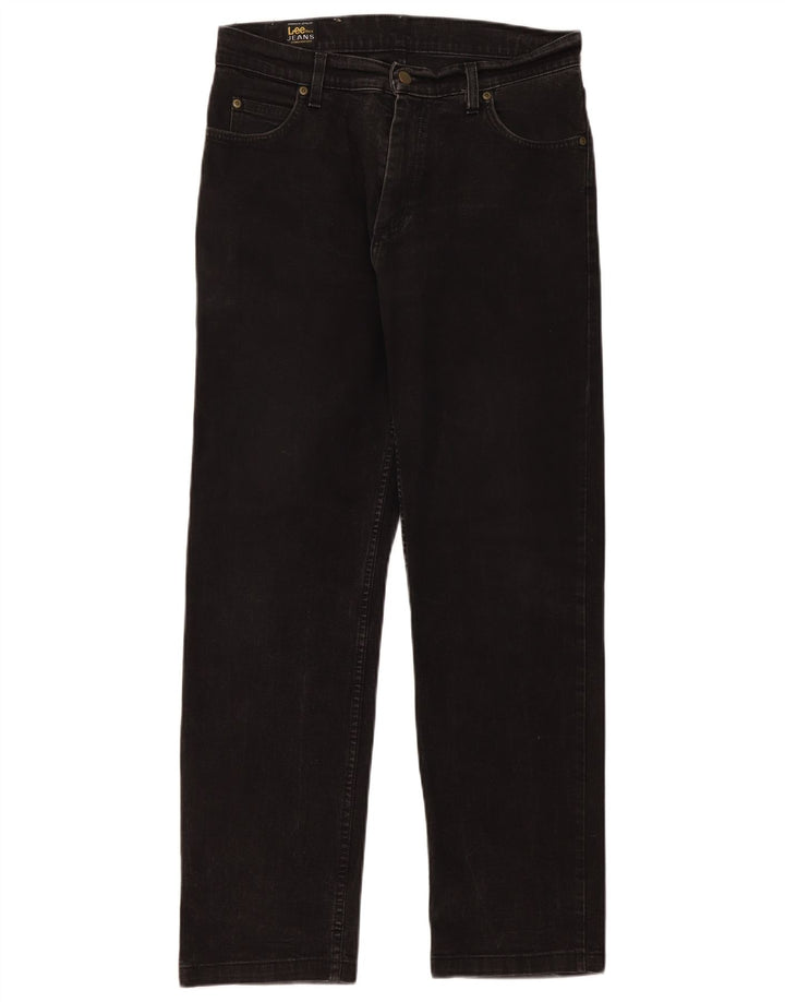 Lee Mens Brooklyn Straight Jeans W33 L31 Black Cotton