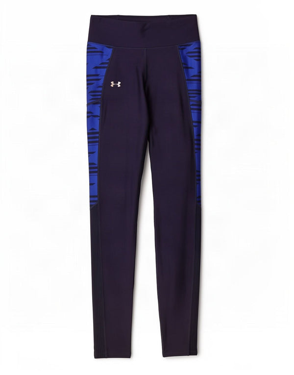 Under Armour Dame Leggings UK 6 XS Navy Blue Geometrisk Polyester