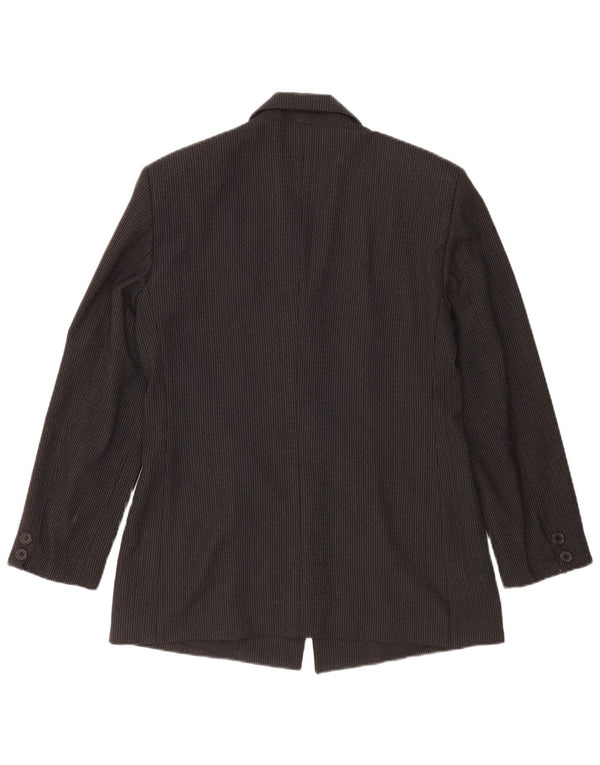 Benetton Γυναικείο Μπουφάν Blazer IT 46 Large Black Pinstripe