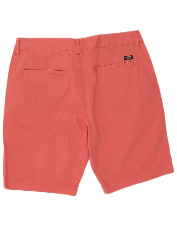 Superdry Mens Chino Shorts W34 Large Pink Cotton