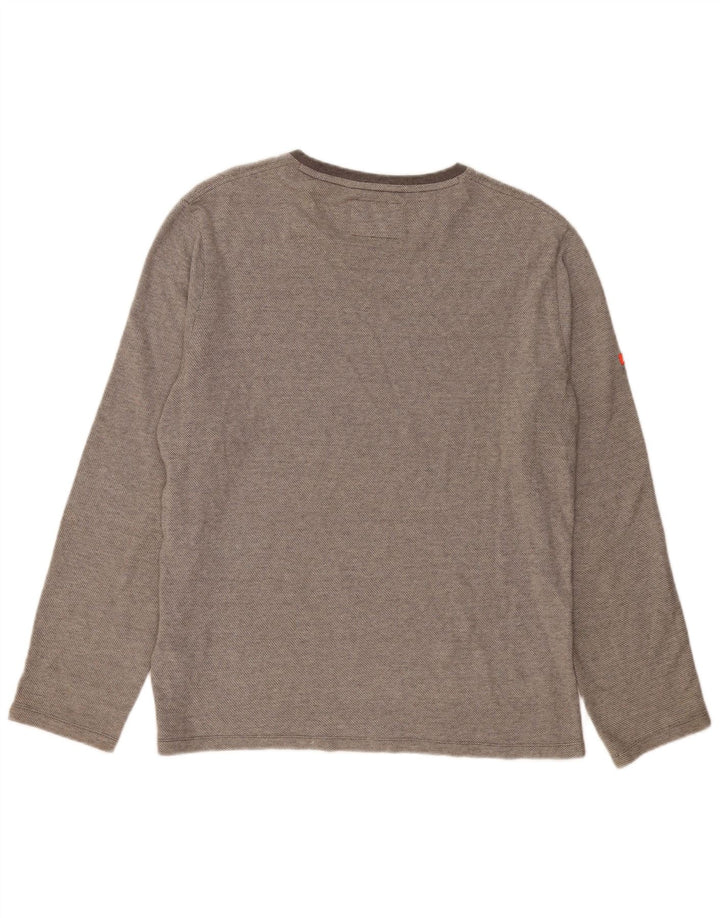 Superdry Mens Top Long Sleeve XL Grey Cotton