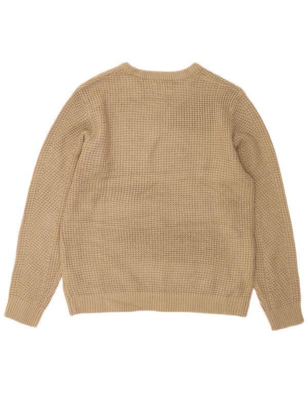 Jack & Jones Pull à col rond pour homme 2XL Beige Acrylique