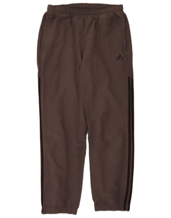 Adidas Mens Tracksuit Trousers Joggers Medium Grey Polyester