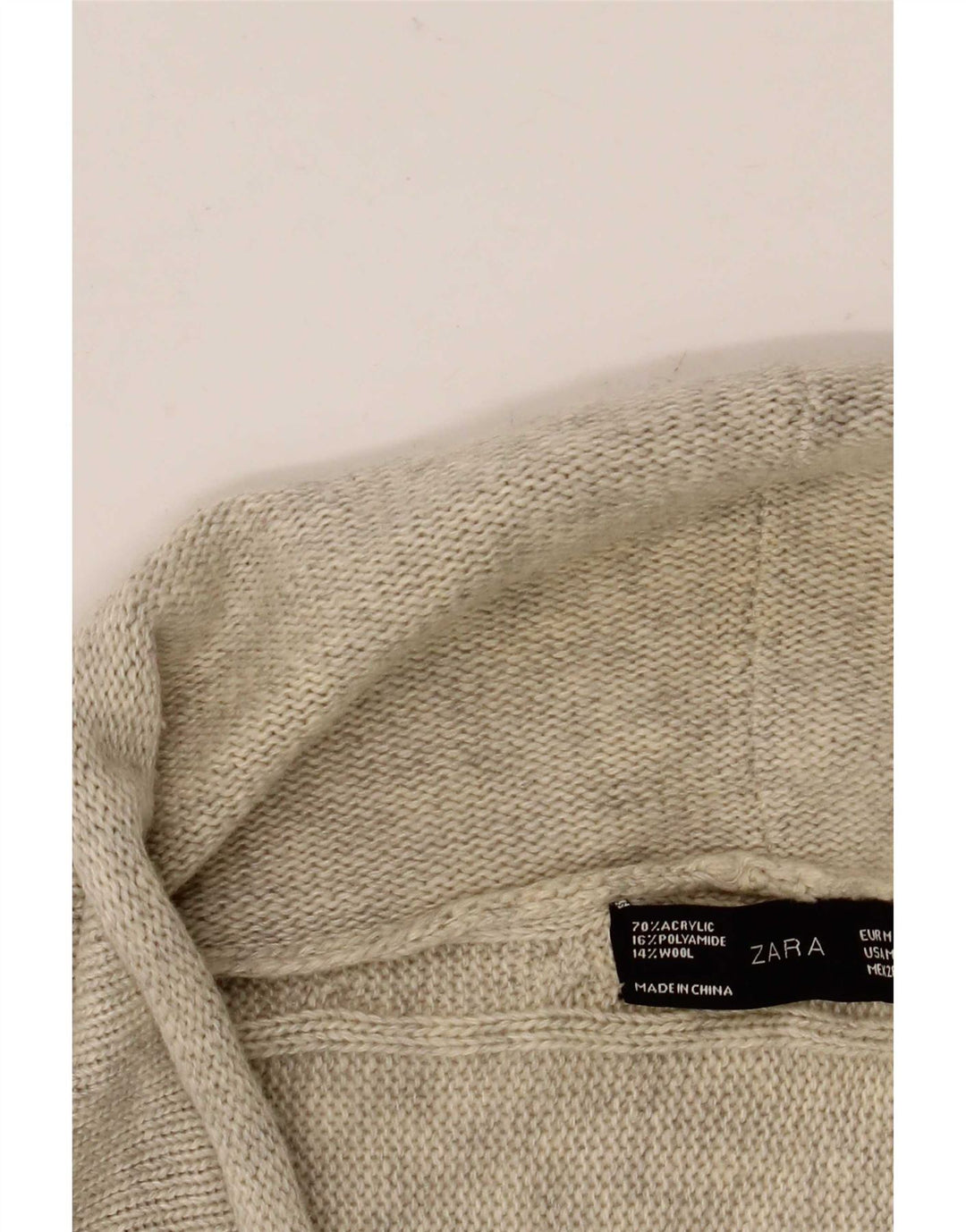 Zara Bolero Jumper UK 12 Femme Gris Moyen Moucheté