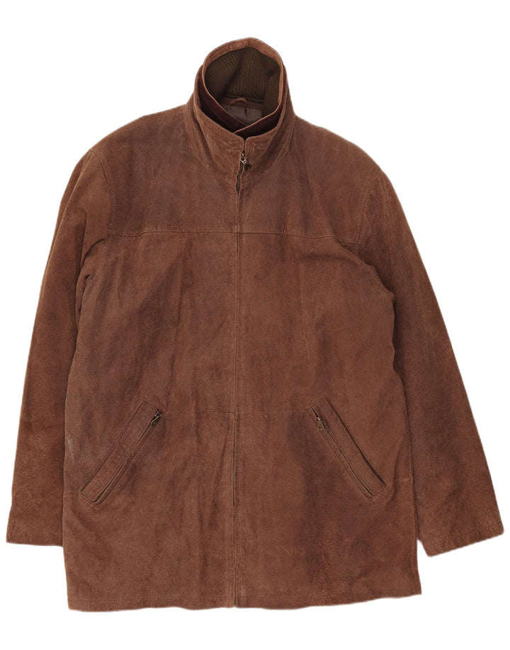 Torelli herre ruskindsjakke UK 42 XL brunt læder