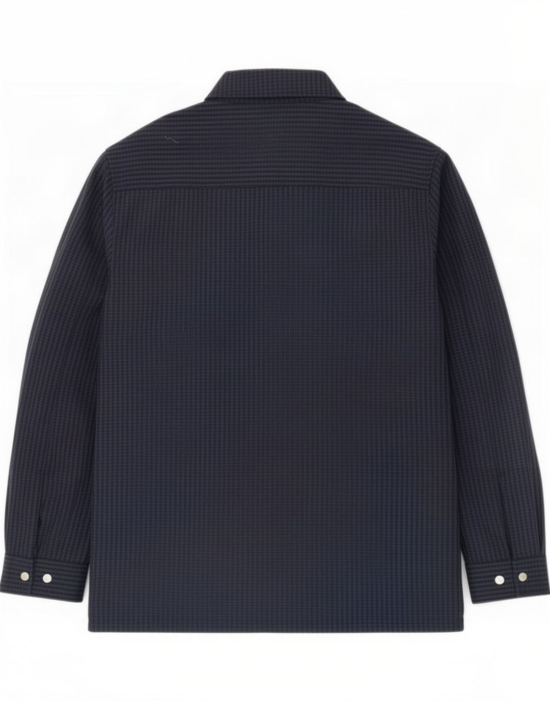 Cos Entspannte Herren-Bomberjacke UK 38, mittelblaue Wolle mit Karomuster in Marineblau