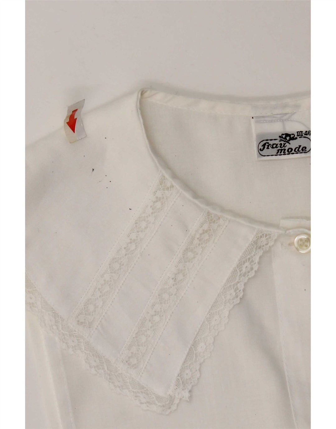 Vintage Womens Sleeveless Shirt Blouse IT 46 Large White Polyester