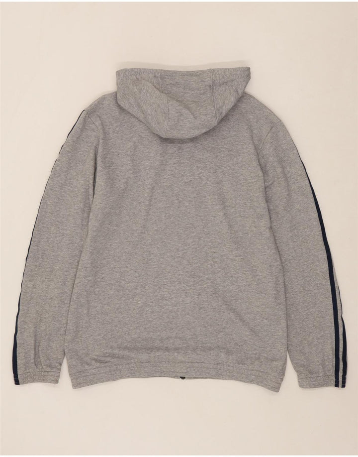 ADIDAS Mens Zip Hoodie Sweater Medium Grey Colourblock Cotton Vintage Adidas and Second-Hand Adidas from Messina Hembry 