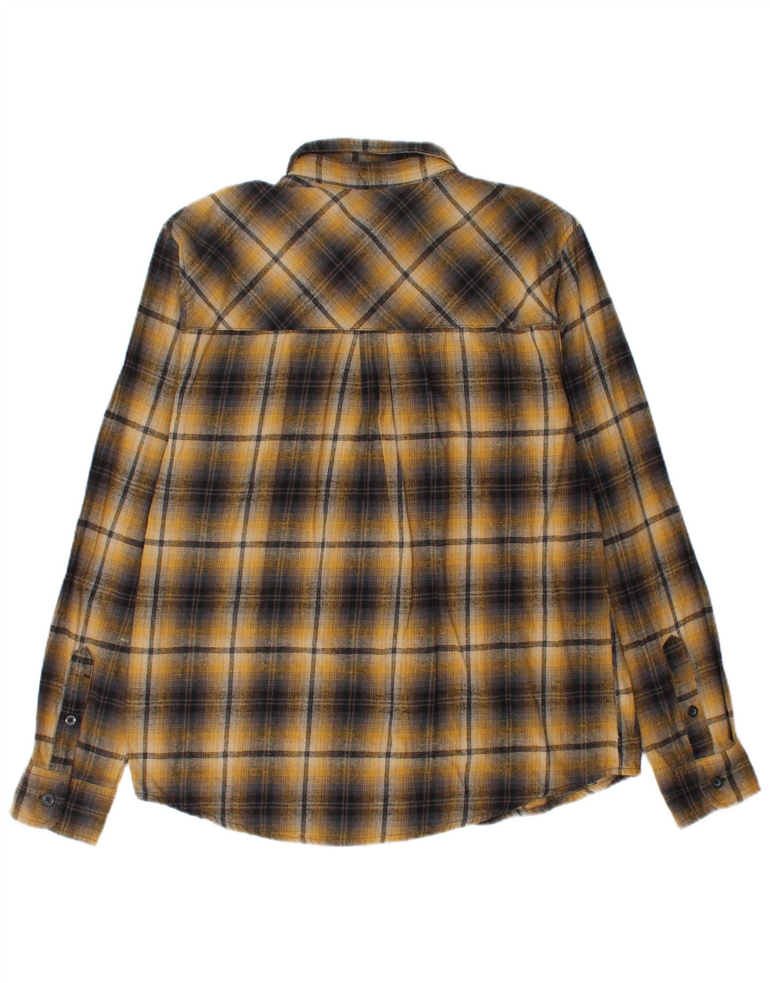 Mountain Warehouse Mens Flannel Shirt Large Yellow Check Cotton