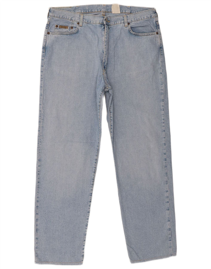 Calvin Klein Mens Straight Jeans W38 L29 Blue Cotton