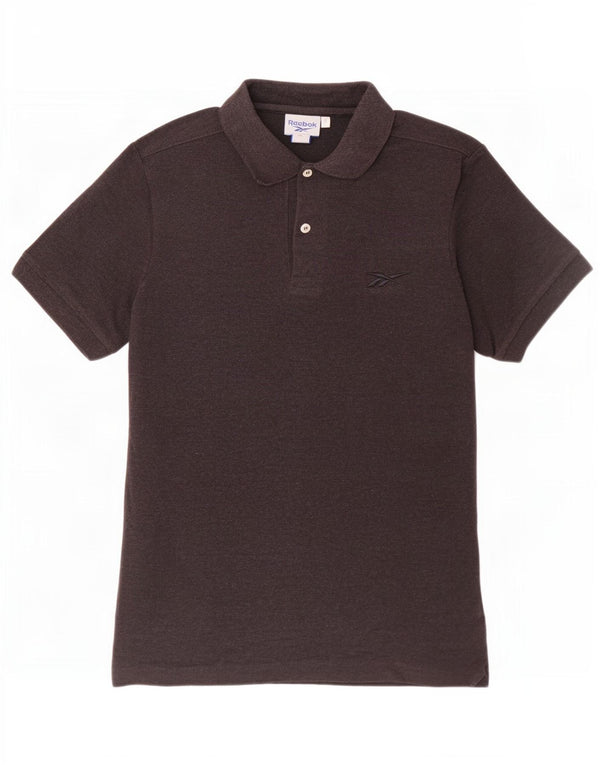 Polo masculino Reebok pequeno algodão marrom