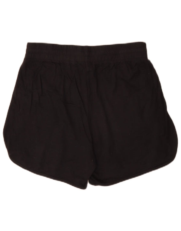 Hugo Boss Womens Graphic Sport Shorts UK 14 Medium Black Cotton