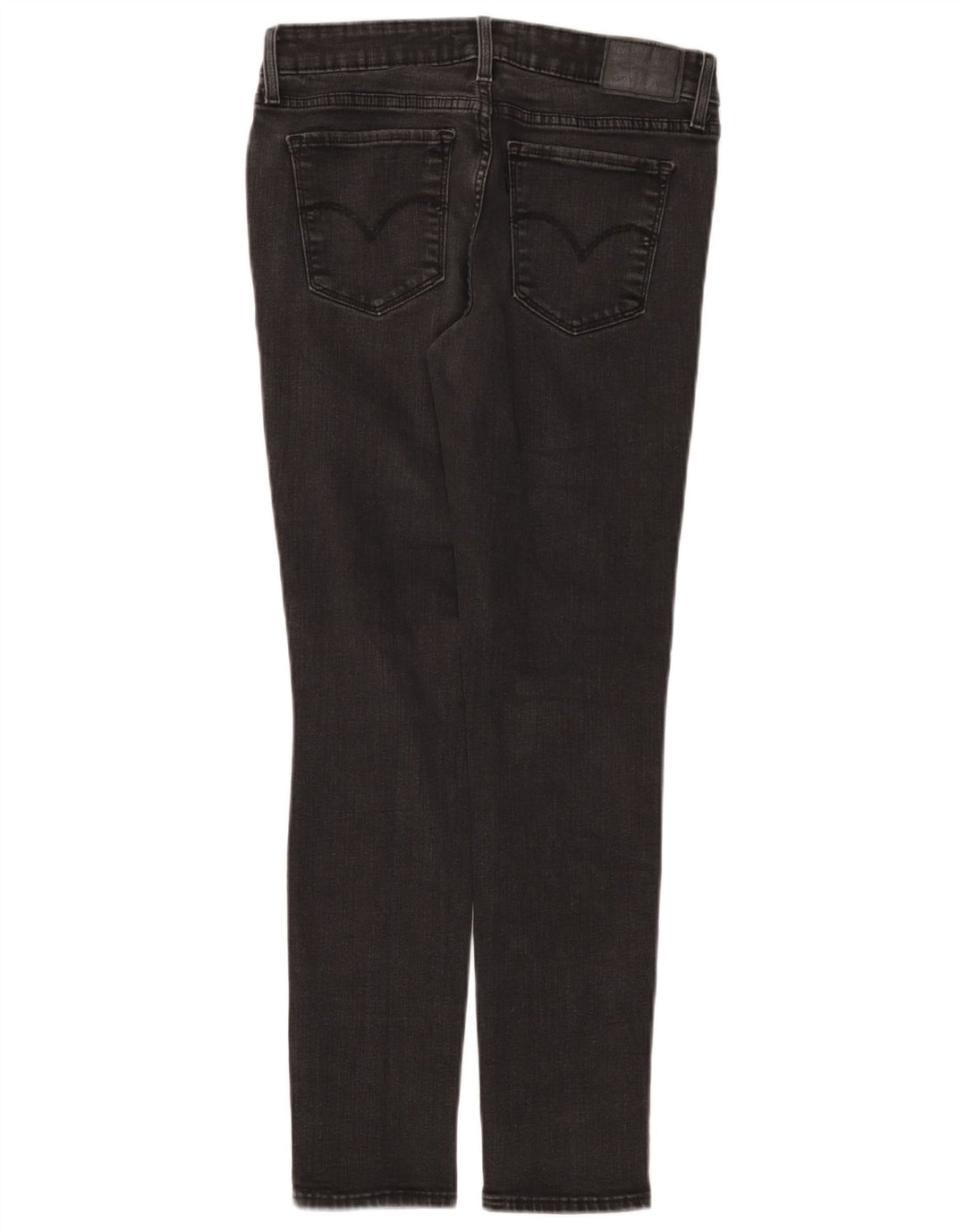 LEVI'S Womens Distressed Skinny Jeans W29 L30 Black Cotton