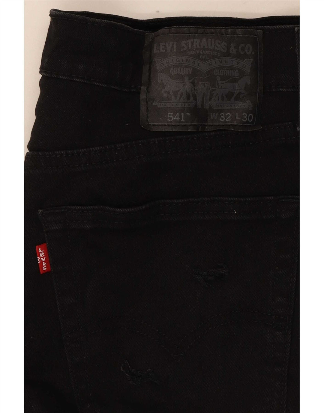 Levi's Womens 541 Denim Shorts W32 Large Black Cotton