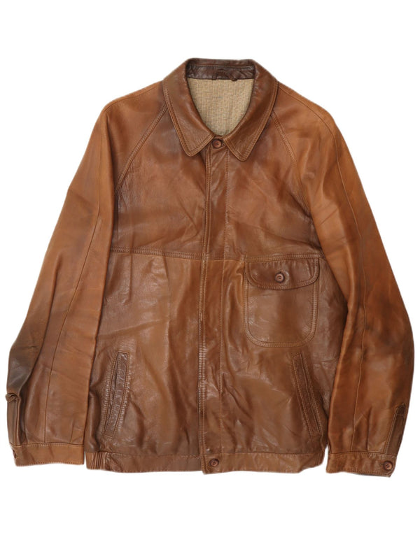 Chaqueta de cuero para hombre Christ UK 36 Small Brown