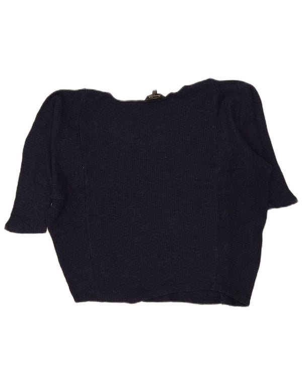 Massimo Dutti ženski džemper s 3/4 rukavima s lađastim izrezom UK 6 XS tamnoplavi