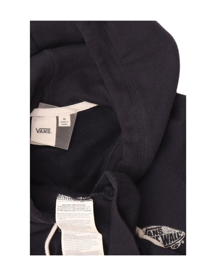 Vans Mens Graphic Hoodie Jumper Medium Navy Blue Cotton