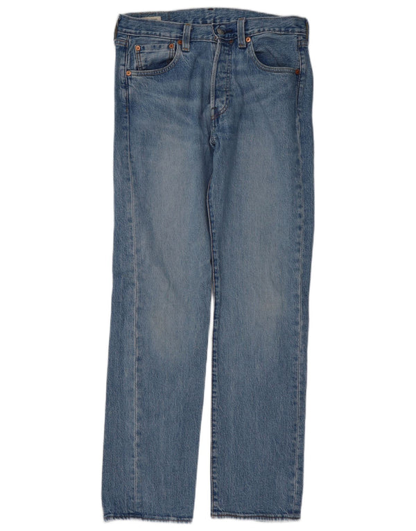 Levi's Herre 501 Straight Jeans W30 L32 Blå Bomuld