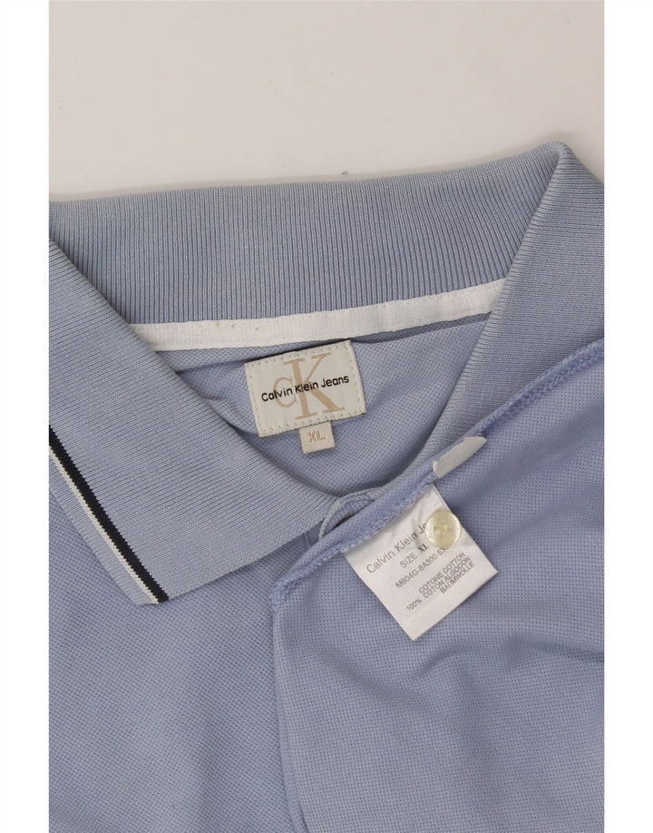 CALVIN KLEIN Mens Polo Shirt XL Blue Cotton Vintage Calvin Klein and Second-Hand Calvin Klein from Messina Hembry 