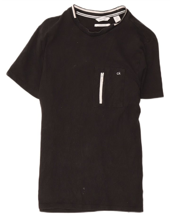 Calvin Klein Mens T-Shirt Top Small Black Cotton