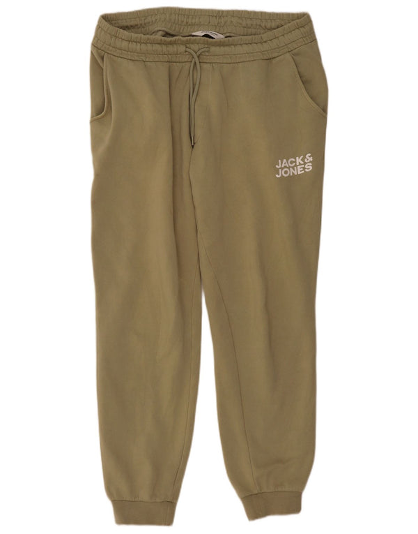Jack & Jones Mens Tracksuit Trousers Joggers Large Khaki Cotton